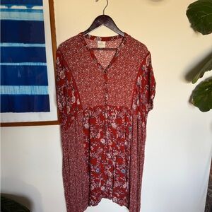 Knox Rose Red Floral Midi Dress